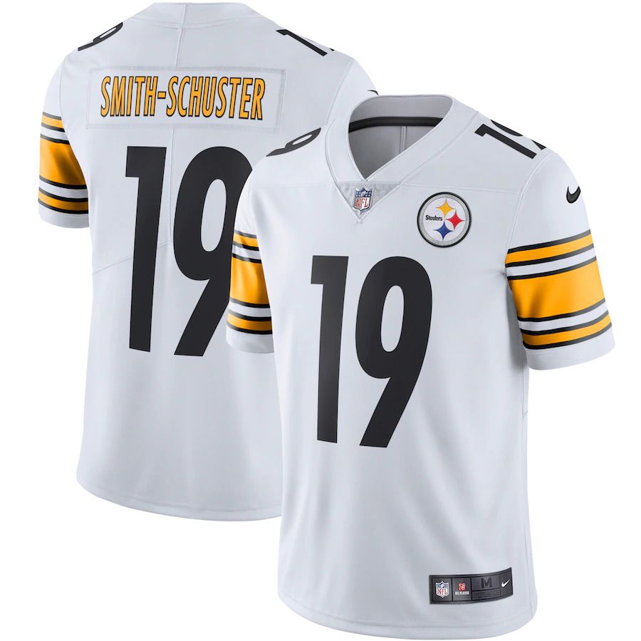 Men Pittsburgh Steelers 19 JuJu Smith-Schuster Nike White Vapor Limited NFL Jersey